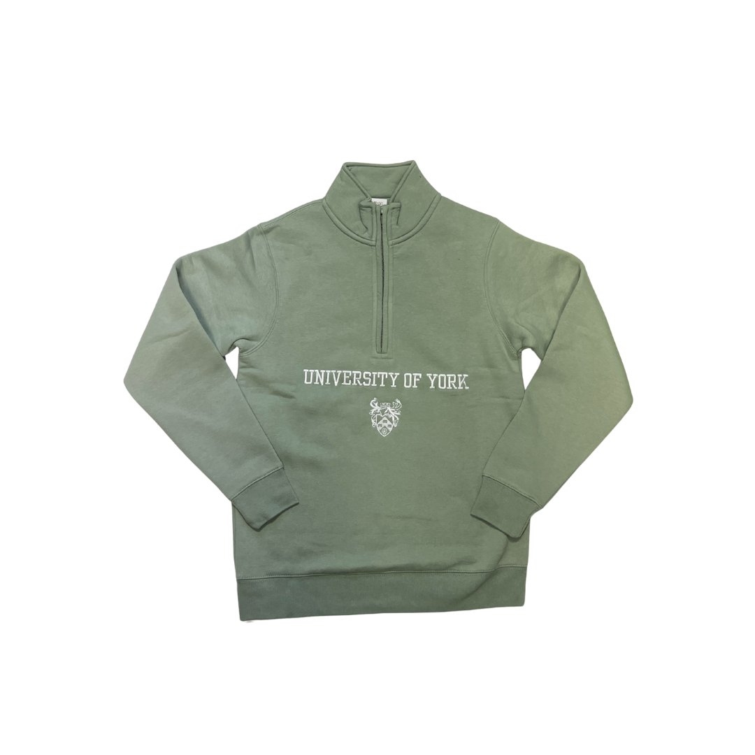 Embroidered Quarter Zip Sweatshirt