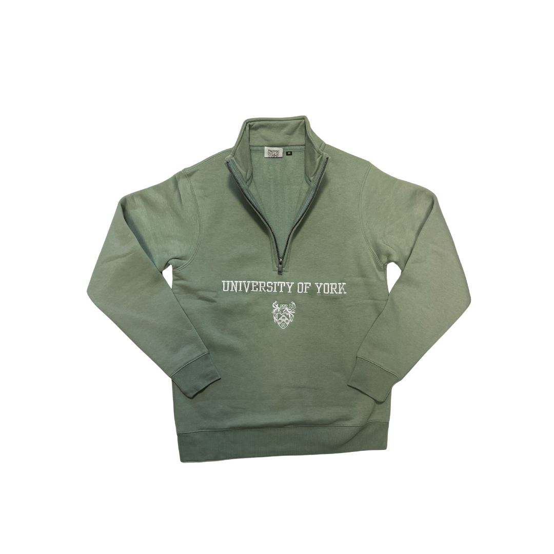 Embroidered Quarter Zip Sweatshirt