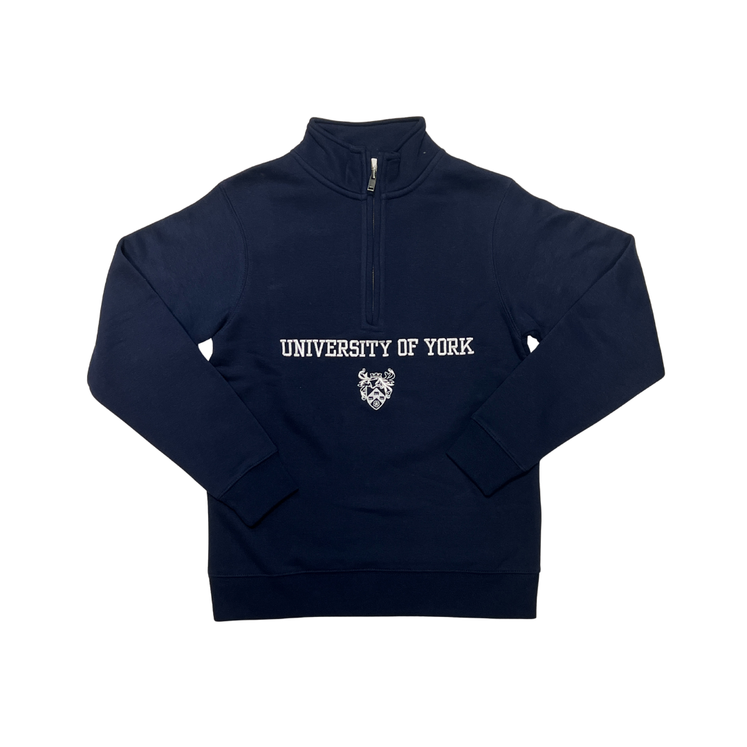 Embroidered Quarter Zip Sweatshirt