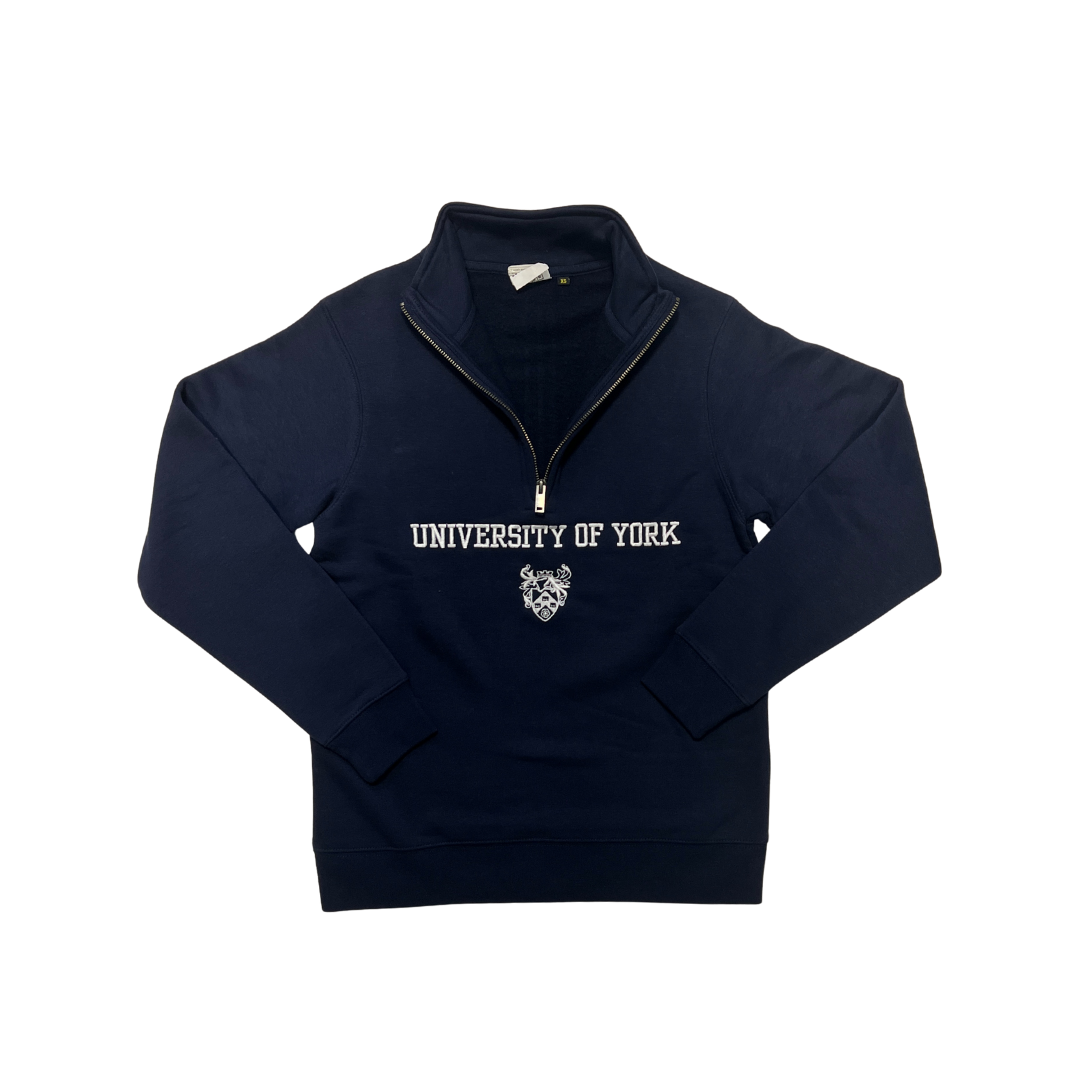 Embroidered Quarter Zip Sweatshirt