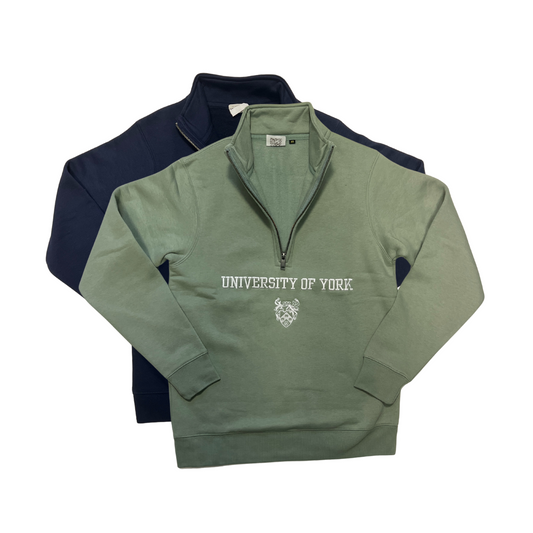Embroidered Quarter Zip Sweatshirt