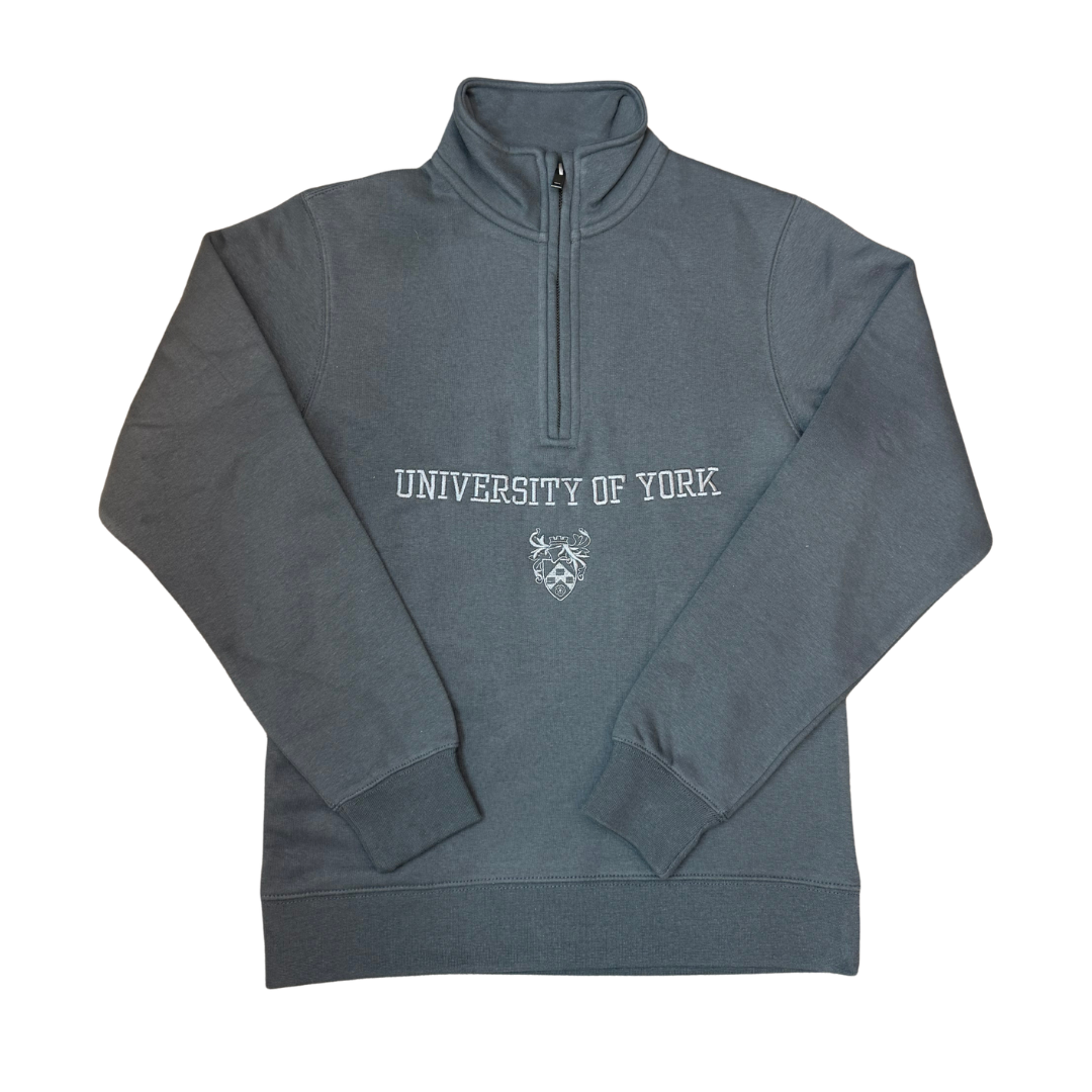 Embroidered Quarter Zip Sweatshirt