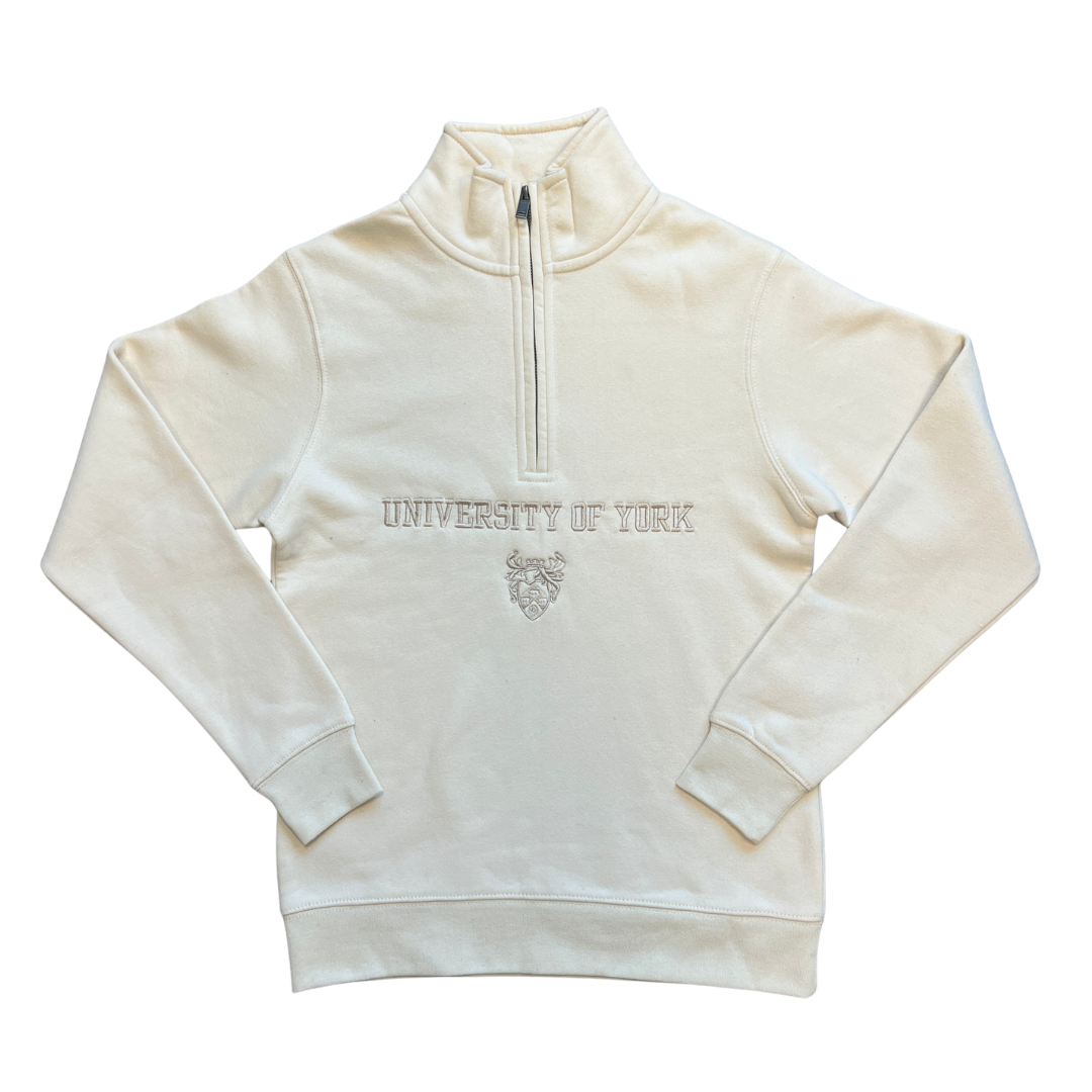 Embroidered Quarter Zip Sweatshirt