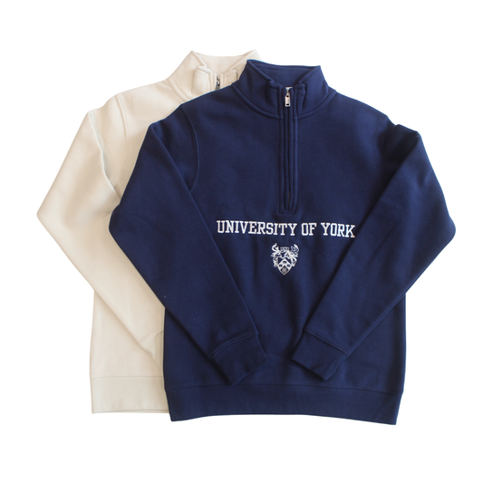 Embroidered Quarter Zip Sweatshirt