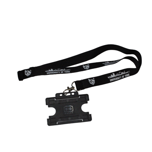 Black Skyline Lanyard With Card Holder